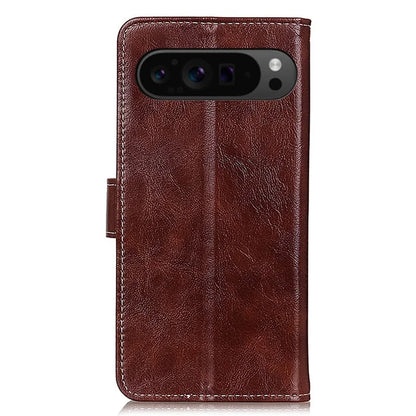 For Google Pixel 9 Pro XL Case Retro Style PU Leather+TPU Shockproof Phone Shell