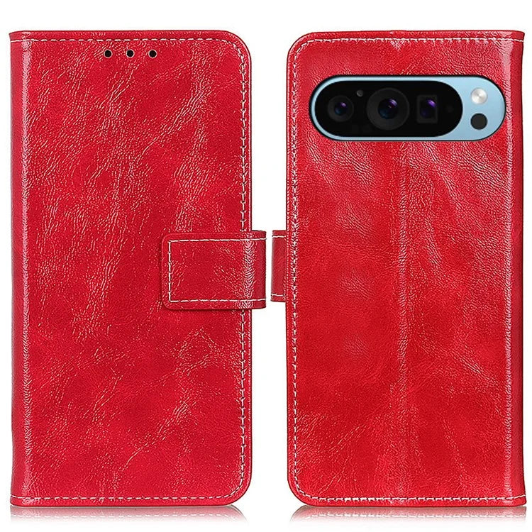 For Google Pixel 9 / Pixel 9 Pro Case Retro Style PU Leather+TPU Shockproof Phone Shell