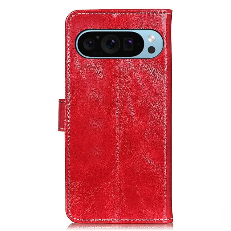 For Google Pixel 9 / Pixel 9 Pro Case Retro Style PU Leather+TPU Shockproof Phone Shell