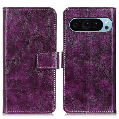 For Google Pixel 9 / Pixel 9 Pro Case Retro Style PU Leather+TPU Shockproof Phone Shell