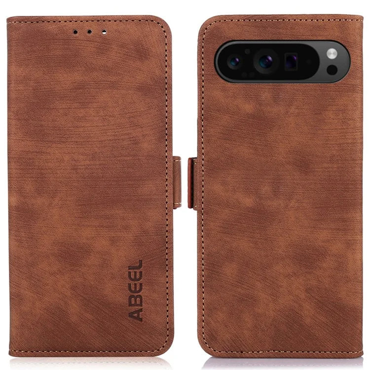 ABEEL For Google Pixel 9 Pro XL Magnetic Phone Case Side Magnetic Clasp Wallet Cover