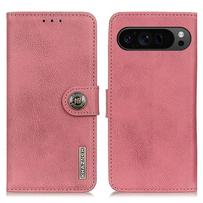 KHAZNEH For Google Pixel 9 Pro XL Wallet Case Cowhide Texture Phone Leather Cover