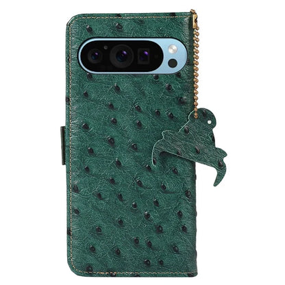 For Google Pixel 9 / Pixel 9 Pro Case RFID Blocking Genuine Cow Leather Phone Cover