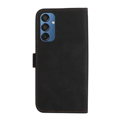 For Samsung Galaxy M15 5G Case PU Leather Three-color Splicing Phone Wallet Cover