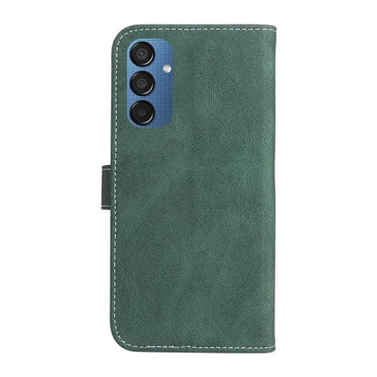 For Samsung Galaxy M15 5G Case PU Leather Three-color Splicing Phone Wallet Cover