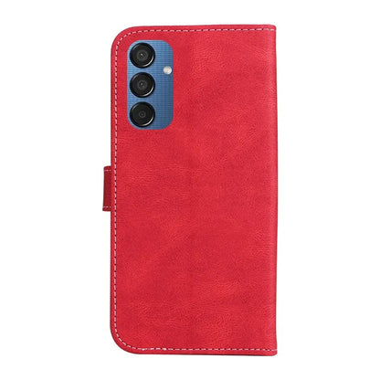 For Samsung Galaxy M15 5G Case PU Leather Three-color Splicing Phone Wallet Cover