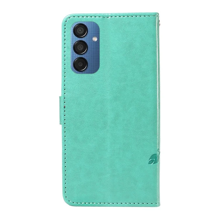 For Samsung Galaxy M15 5G Case Card Holder Butterfly Flower Pattern Leather Phone Cover