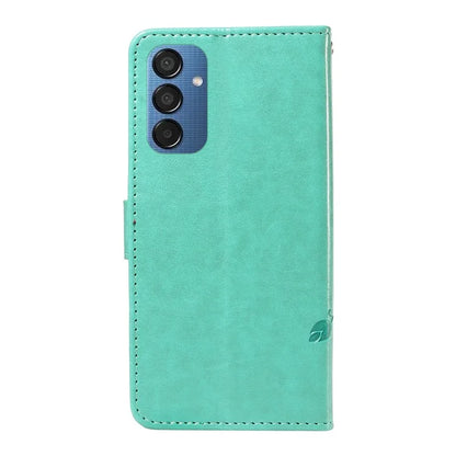 For Samsung Galaxy M15 5G Case Card Holder Butterfly Flower Pattern Leather Phone Cover