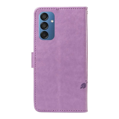 For Samsung Galaxy M15 5G Case Card Holder Butterfly Flower Pattern Leather Phone Cover