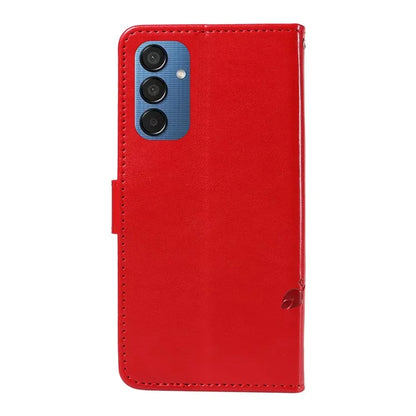 For Samsung Galaxy M15 5G Case Card Holder Butterfly Flower Pattern Leather Phone Cover
