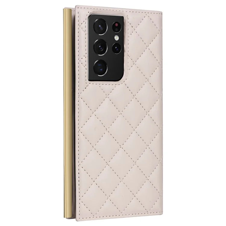 For Samsung Galaxy S21 Ultra 5G Case Suction Cup Wallet Phone Cover with Crossbody Strap