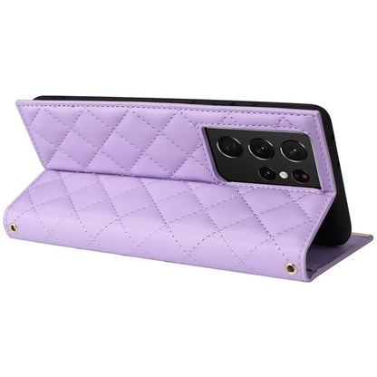 For Samsung Galaxy S21 Ultra 5G Case Suction Cup Wallet Phone Cover with Crossbody Strap