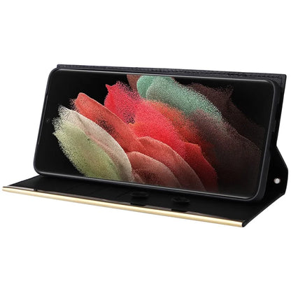 For Samsung Galaxy S21 Ultra 5G Case Suction Cup Wallet Phone Cover with Crossbody Strap