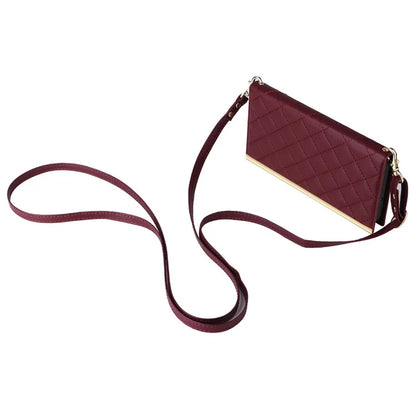 For Samsung Galaxy S22 Ultra 5G Wallet Case PU Leather Flip Phone Cover with Shoulder Strap