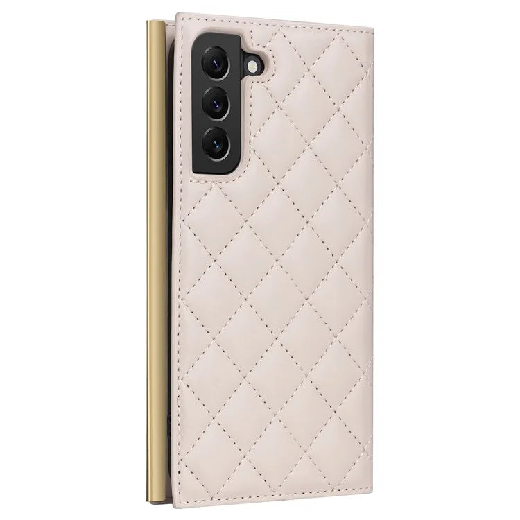 For Samsung Galaxy S22+ 5G Case Suction Cup PU Leather Crossbody Cell Phone Cover