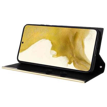 For Samsung Galaxy S22+ 5G Case Suction Cup PU Leather Crossbody Cell Phone Cover