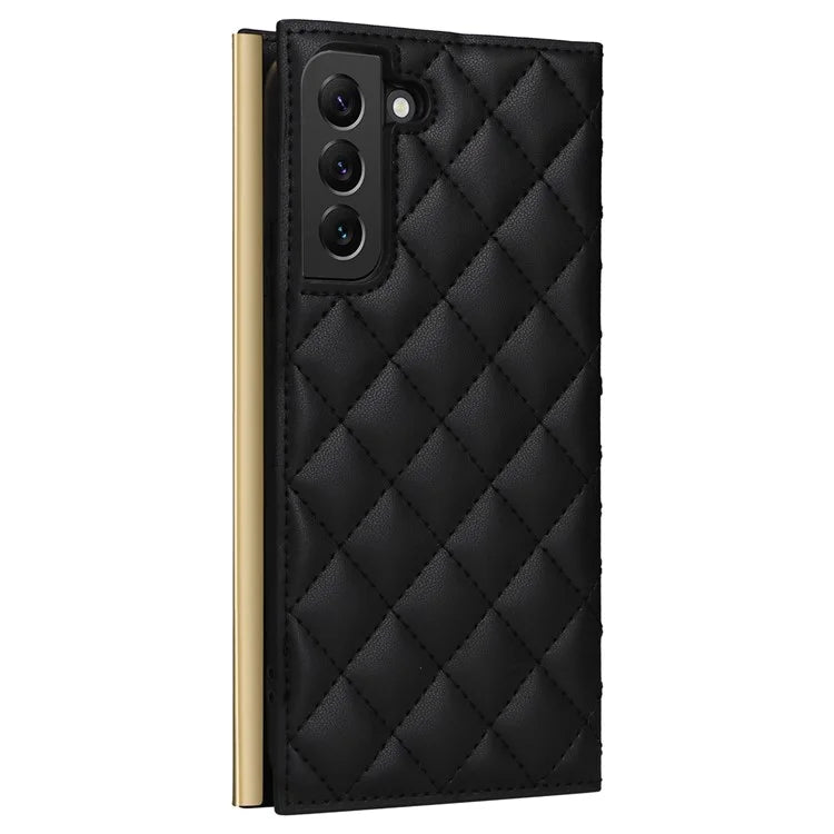 For Samsung Galaxy S22+ 5G Case Suction Cup PU Leather Crossbody Cell Phone Cover