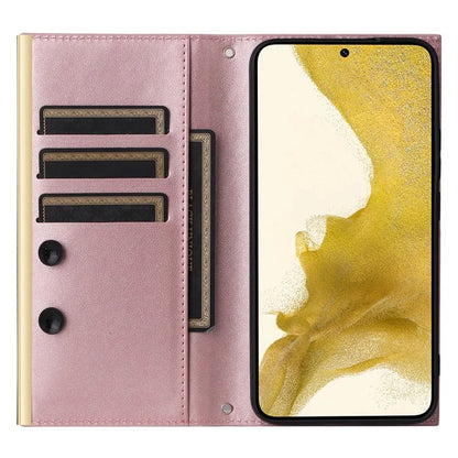 For Samsung Galaxy S22+ 5G Case Suction Cup PU Leather Crossbody Cell Phone Cover