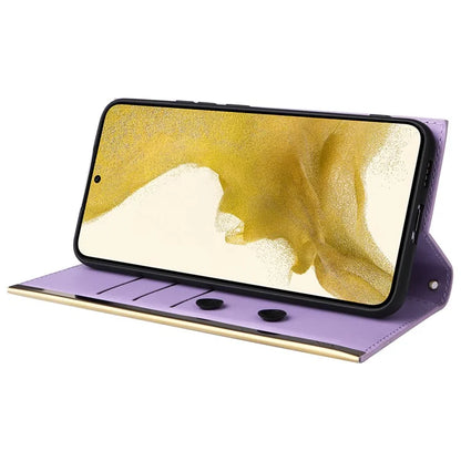 For Samsung Galaxy S22+ 5G Case Suction Cup PU Leather Crossbody Cell Phone Cover