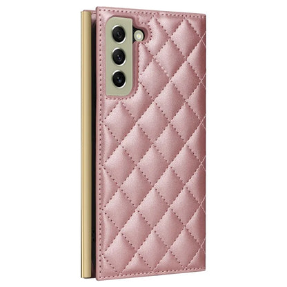 For Samsung Galaxy S21 FE 5G Leather Case Suction Cup 3 Card Slots Phone Cover