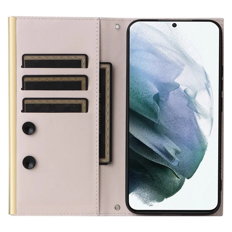 For Samsung Galaxy S21+ 5G Case Wallet PU Leather Suction Cup Protection Phone Cover