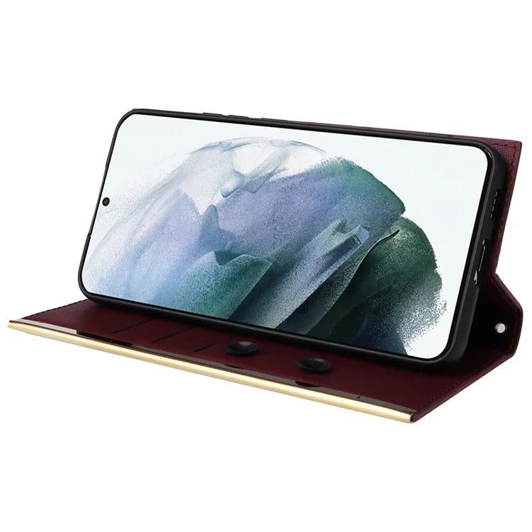 For Samsung Galaxy S21+ 5G Case Wallet PU Leather Suction Cup Protection Phone Cover