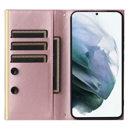 For Samsung Galaxy S21+ 5G Case Wallet PU Leather Suction Cup Protection Phone Cover