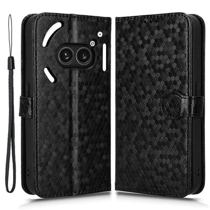 For Nothing Phone (2a) Wallet Case Dots Imprinted Magnetic Closing Phone Cover