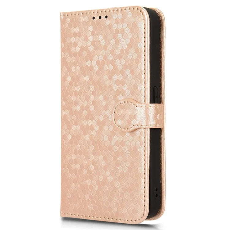 For Nothing Phone (2a) Wallet Case Dots Imprinted Magnetic Closing Phone Cover