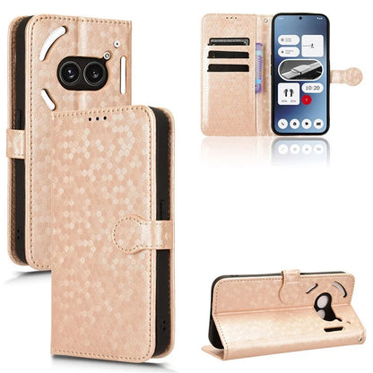 For Nothing Phone (2a) Wallet Case Dots Imprinted Magnetic Closing Phone Cover