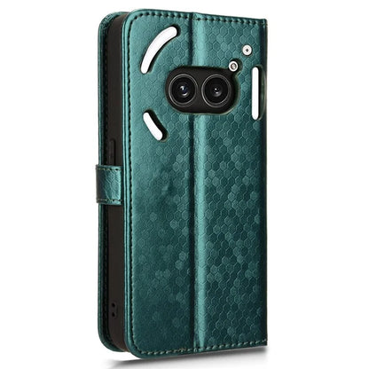 For Nothing Phone (2a) Wallet Case Dots Imprinted Magnetic Closing Phone Cover