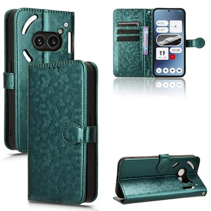 For Nothing Phone (2a) Wallet Case Dots Imprinted Magnetic Closing Phone Cover