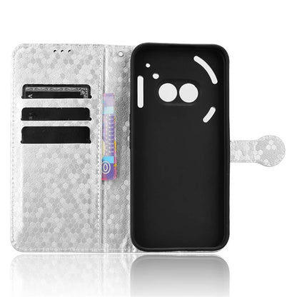 For Nothing Phone (2a) Wallet Case Dots Imprinted Magnetic Closing Phone Cover