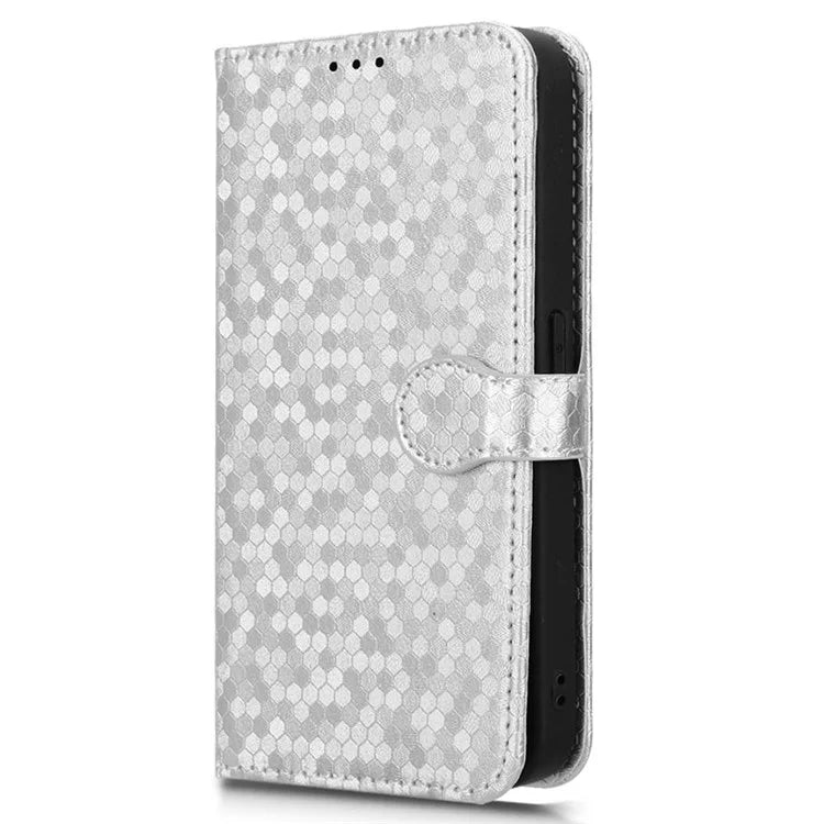 For Nothing Phone (2a) Wallet Case Dots Imprinted Magnetic Closing Phone Cover