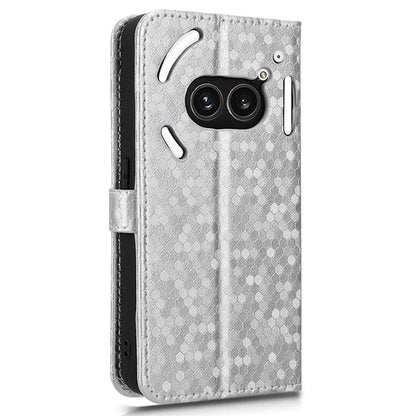 For Nothing Phone (2a) Wallet Case Dots Imprinted Magnetic Closing Phone Cover