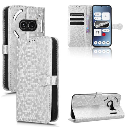 For Nothing Phone (2a) Wallet Case Dots Imprinted Magnetic Closing Phone Cover