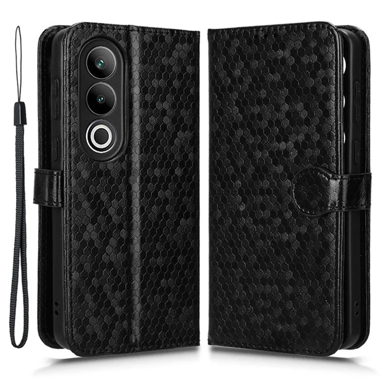 For OnePlus Nord CE4 5G Wallet Case Dots Imprinted Magnetic Phone Cover