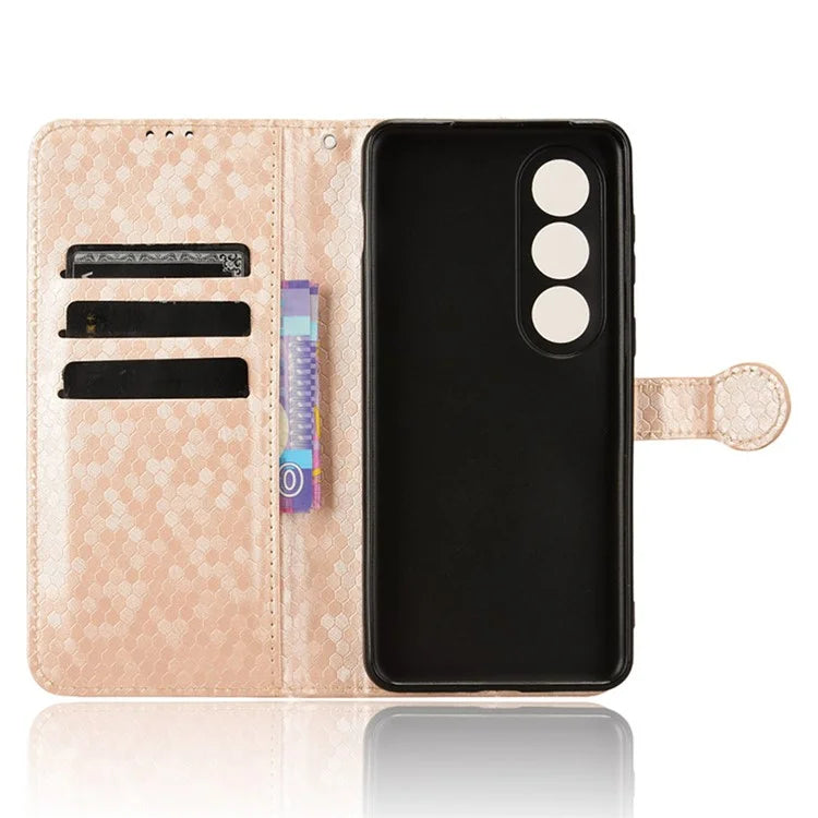 For OnePlus Nord CE4 5G Wallet Case Dots Imprinted Magnetic Phone Cover