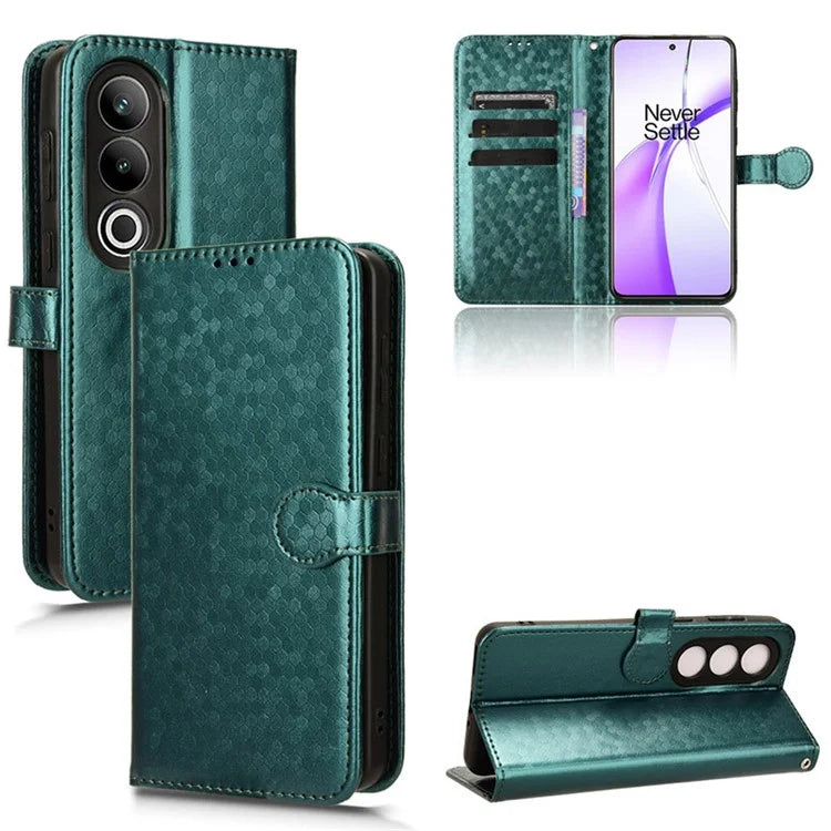 For OnePlus Nord CE4 5G Wallet Case Dots Imprinted Magnetic Phone Cover