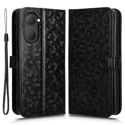 For vivo Y03 Case Dots Imprinted Shockproof Wallet Phone Cover