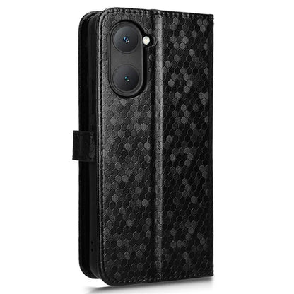 For vivo Y03 Case Dots Imprinted Shockproof Wallet Phone Cover