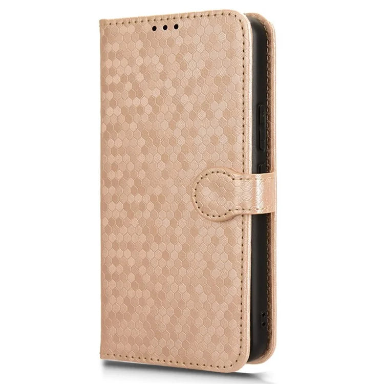 For vivo Y03 Case Dots Imprinted Shockproof Wallet Phone Cover