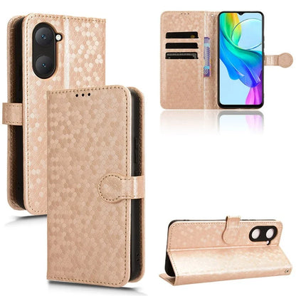 For vivo Y03 Case Dots Imprinted Shockproof Wallet Phone Cover