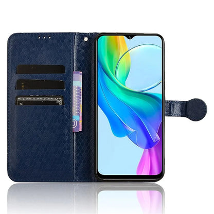 For vivo Y03 Case Dots Imprinted Shockproof Wallet Phone Cover
