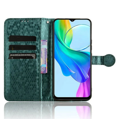 For vivo Y03 Case Dots Imprinted Shockproof Wallet Phone Cover