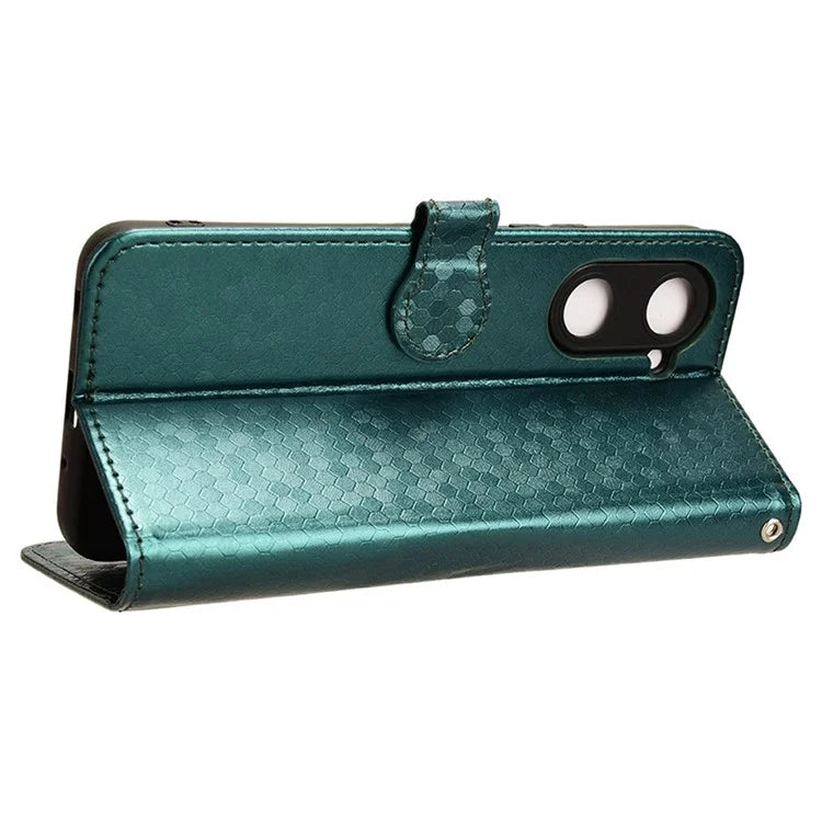 For vivo Y03 Case Dots Imprinted Shockproof Wallet Phone Cover