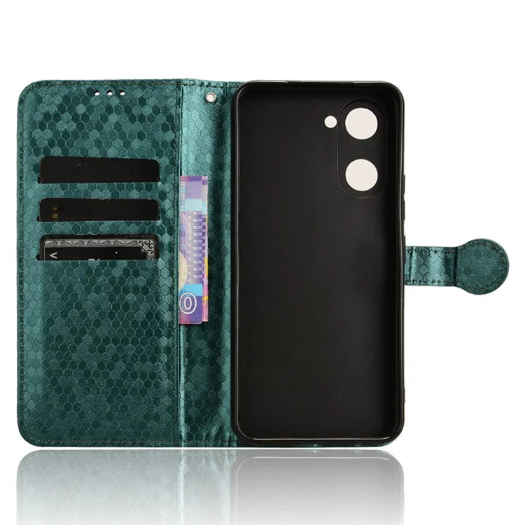 For vivo Y03 Case Dots Imprinted Shockproof Wallet Phone Cover