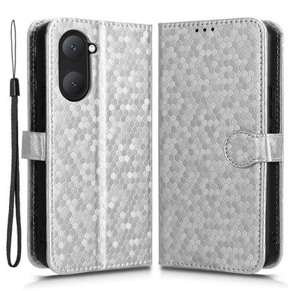For vivo Y03 Case Dots Imprinted Shockproof Wallet Phone Cover