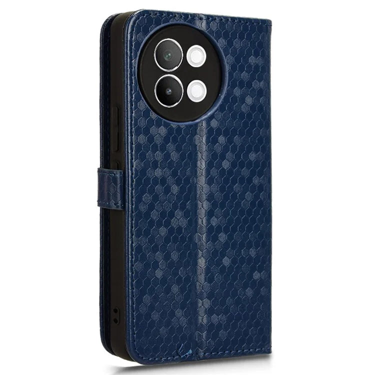 For vivo S18e 5G Magnetic Phone Case Dots Imprinted Card Holder Anti-scratch Cover