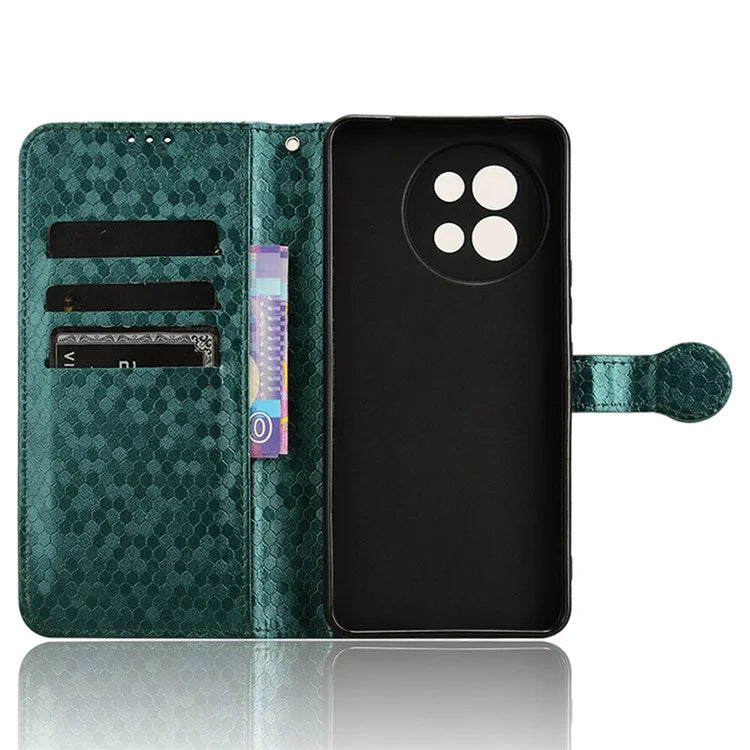 For vivo S18e 5G Magnetic Phone Case Dots Imprinted Card Holder Anti-scratch Cover